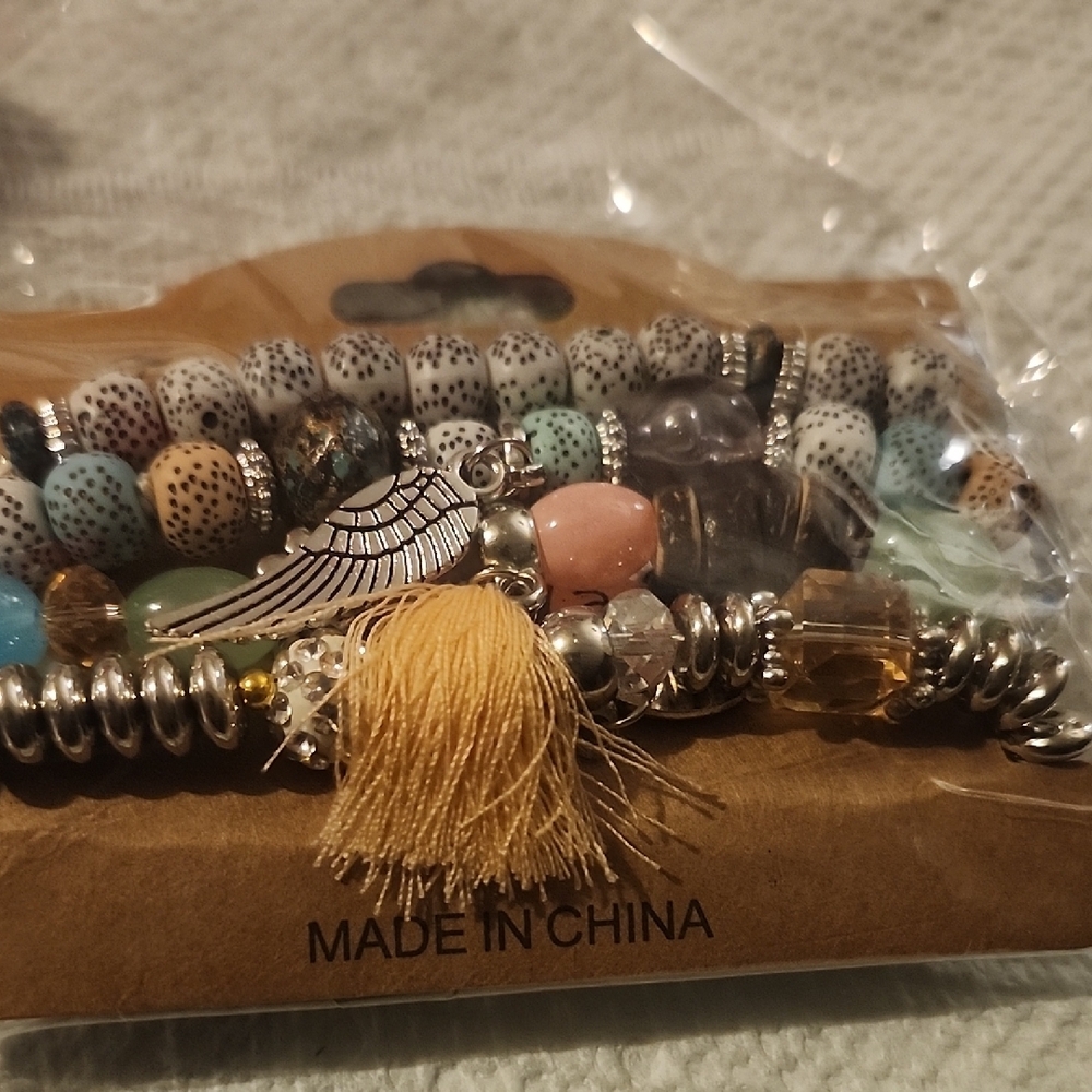 Chic Beaded Bracelet Set - Multicolor - Picture 3 of 3